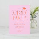 Search for pink orange graduation invitations Grad party