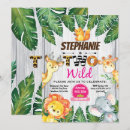 Search for two at the zoo invitations Second