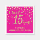 Search for hot pink party supplies 15th birthday