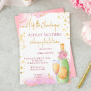 Recherche de bouteille de champagne invitations Rose et or