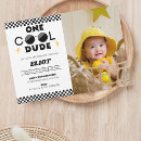 Search for one cool dude invitations Groovy