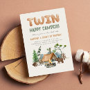 Search for twin boy birthday invitations Twin happy campers