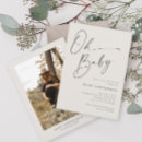Search for ivory baby shower invitations Minimal