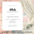 Search for male 40th birthday invitations Simple