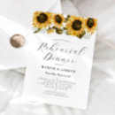 Search for sunflower rehearsal dinner invitations Summer