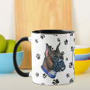 Search for white boxer dog mugs Black and white