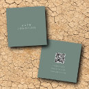 Search for sage green business cards Qr code