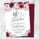 Recherche de 60ans anniversaire invitations Aquarelle florale