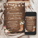 Search for rustic quinceanera invitations western