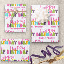 Search for groovy wrapping paper happy birthday