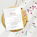 Search for girly 50th birthday invitations Simple