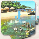 Recherche de template dessous de verres Tropical