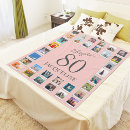 Search for 80th birthday blankets Blush pink
