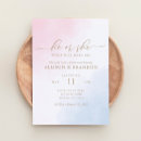 Search for blue navy gender reveal invitations Blush pink