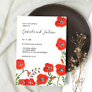 Recherche de poppy mariage invitations Rouge