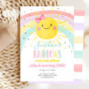 Search for sunshine and rainbows invitations You are my sunshine