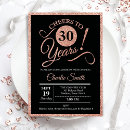 Search for rose gold thirty birthday invitations Cheers to 30 years