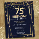 Search for 75th birthday invitations Gold