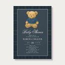 Search for blue teddy bears baby shower invitations Elegant
