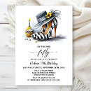 Search for stylish 50th birthday invitations Black and white