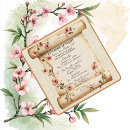 Recherche de vieux parchemin invitations Floral