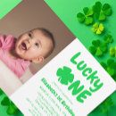 Recherche de lucky 1ans anniversaire invitations Shamrock