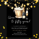 Search for champagne 50th birthday invitations Modern