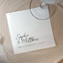 Search for trendy wedding napkins Typography