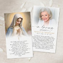 Search for catholic memorial cards Virgin mary