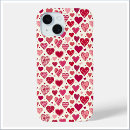 Search for red heart pattern iphone cases Modern