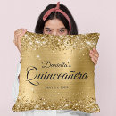 Search for quinceanera pillows Gold