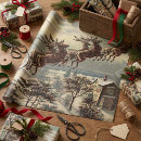 Search for victorian christmas wrapping paper Sleigh