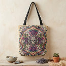 Search for sugar skull tote bags Pink