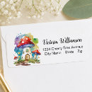 Search for toadstools return address labels Cottagecore