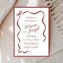 Search for red ribbon invitations Modern minimalistic