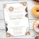 Search for doughnuts and diapers baby shower invitations Pink doughnut