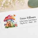 Search for red door return address labels Watercolor