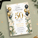 Search for golden wedding anniversary invitations Watercolor
