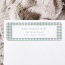 Search for blue and green return address labels Retro