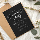 Search for black white bachelorette party invitations Elegant