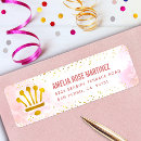 Recherche de quinceañera return address labels Aquarelle