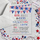 Search for red white and due baby shower invitations Patriotic party celebration