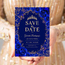 Search for royal blue save the dates Princess tiara crown