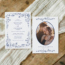 Recherche de bleu marine mariage invitations Floral
