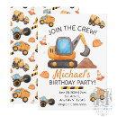 Recherche de grue anniversaire invitations Pelleteuse