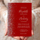 Search for crimson wedding invitations Elegant