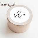 Search for formal monogram stickers Old money