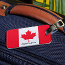 Recherche de drapeau canadien bagages étiquettes Feuille d'érable rouge