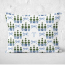 Search for bow pillows Blue and white