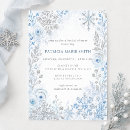 Recherche de flocon de neige bleu invitations Aquarelle